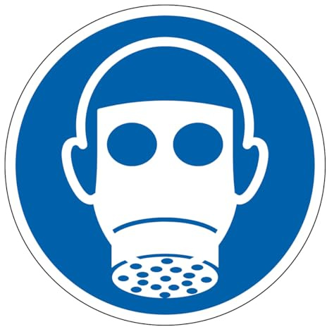 M017 - Atemschutz Pflicht - Schild und Pflichtbeschilderung - Abmessungen nach Wahl- Norm ISO 7010