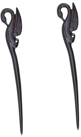 minkissy 2St Haarspange für Frauen chinesische Haarstäbchen Jade Haarspangen Haarnadel Haarstäbchen aus Holz Haarspange aus Sandelholz Mond Brötchen Südkorea Essstäbchen Fräulein Haarstock