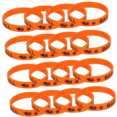 TOYANDONA 20stücke Basketball Silikonarmbänder Für Partys Unisex Handgelenkschlaufen Mit Bunten Druckmotiven Zubehör Für Kindergeburtstage Und Sportevents