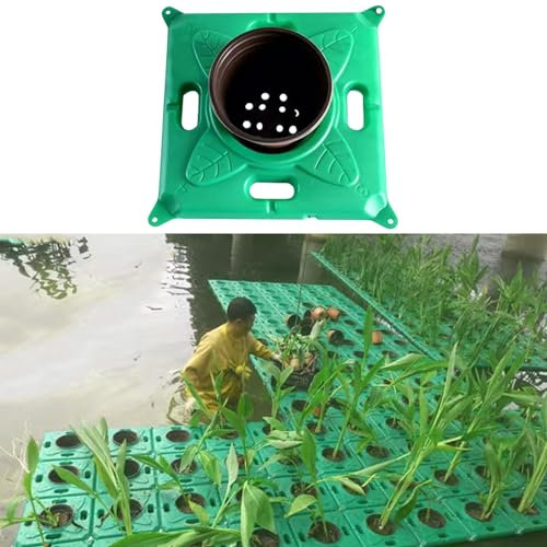ZIMGOD 13x13 Aquaponics Floating Pond Planter, Large Artificial Floating Island for Aquatic Plants, Reusable Nursery Pots, Floating Pond Baskets Plant Pot (Color : Planter A, Size : 1pc)