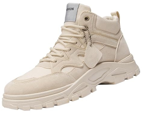 Stivali da Neve Caldi e Comodi, alla, alla, Alti, da Uomo, alla, Che migliorano l'altezza Stivali in Gomma Donna Moon Boots Donna 41 (Beige, 44)