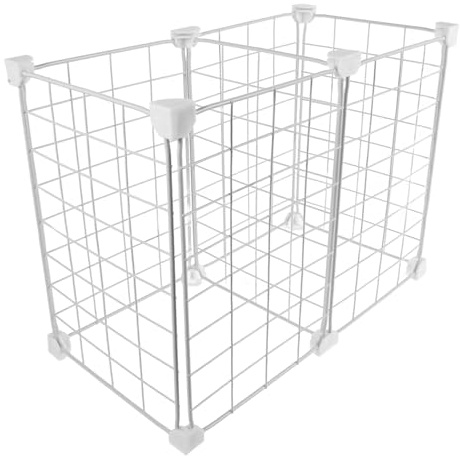ABOOFAN Organizer Stili Multipli in Ferro Bianco per Congelatore e Isola Efficacemente L'aria Fredda Design a Griglia, Divisori Modulari Crea Livelli Stili Multipli per Congelatore Profondo
