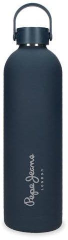 Pepe Jeans Aris Botella de Acero Inoxidable Azul 7x26,5x7 cms Acero Inoxidable by Joumma Bags