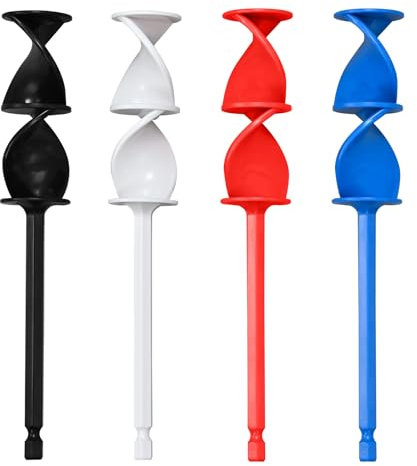 Epoxid-Mischer, Farbmischer, Bohraufsatz, Harzmischer, Bohrer, Farbmischer, Farbe, Beton, Gips, wiederverwendbarer Mischer, 4 Stück