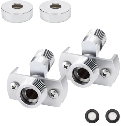 DIYCUT 2 Stücke Duscharmatur Adapter, Duscharmatur Adapter Lang Verstellbar | Verstellbarer Duschadapter mit Wasserdichtem Design, für Leckage-Reparatur, Wasserhahn, Küche, Badezimmer