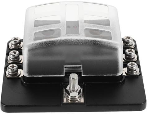 Alipis 1sets Porta Fusibili Auto Portafusibili LED Scatola Portafusibili Multicircuito Blocco Fusibili per Veicoli e Barca Supporto Auto Metallico