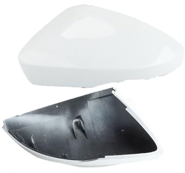 Coperchio Specchietto Laterale Alloggiamento Specchietto Retrovisore Per T-ROC 2018-2022 Calotta Specchio Retrovisore(Bianco,Left driver)