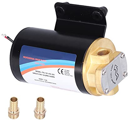 Haofy Bomba de Aceite de Engranaje Eléctrica, Conexión Ruido, Autocebante de 12,0l/min para Aceite Lubricante, Elevación de (F70-101-012-201(24V))