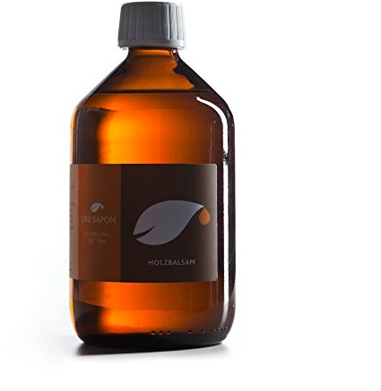 Uni Sapon Bio Holzbalsam natürliche Holzpflege mit Bio Rohstoffen und angenehmen Jojobaöl Duft - umweltschonend- chemiefrei - Zertifiziert, Größe:500 ml