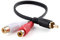 CABLEPELADO Câble répartiteur mâle à double femelle | Câble pour caisson de basses | Haute performance | Connecteurs plaqués or | Convient pour caisson de basses, AMP, tourne-disques, récepteurs