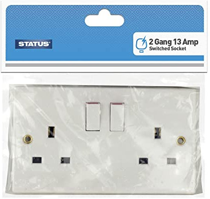 Status 2 Gang 13 Amp Switched Socket