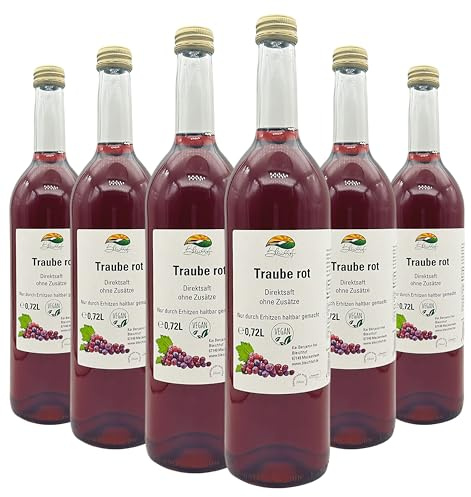 BLEICHHOF® Traubensaft (rot) -Direktsaft, vegan (6x0,72l)