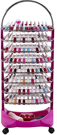 DOMPEL Carrito de Manicura SMALTBELL Classic 8 BANDEJAS - Expositor Esmaltes - Uñas/Manicura/Pedicura - Belleza/SPA/Estética - Made IN Brasil - Modelo Exclusivo - Rosa