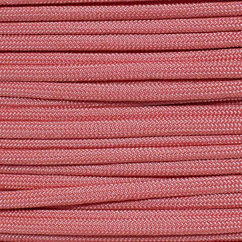 Paracord Planet Einfarbiges Paracord mit 7 Strängen, Typ III, Nylonschnur für Innen- und Außenaufgaben, FS Pink (76 m)