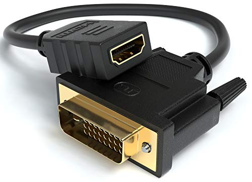 JAMEGA – DVI auf HDMI Adapter 3er Pack | HDMI Buchse zu DVI-D Stecker 24+1 DVI auf HDMI Kabel Konverter RGB Adapterkabel | 4K High Speed HDTV bis zu 1080P Full HD vergoldete Kontakte für TV, PC UVM.