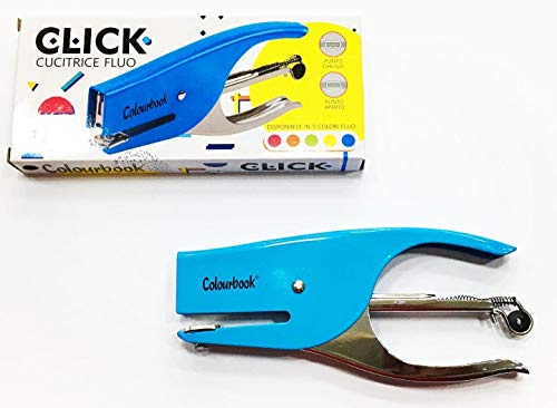 Colourbook Cucitrice a Pinza Fluo Click - Punti 6/4 Universale Moderno