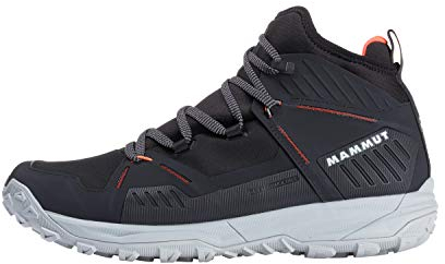 Mammut Herren Zapatilla SAENTIS PRO WP Sneaker, Black/Vibrant Orange, 44 2/3 EU
