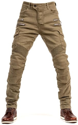 oFzimTo Pantalon Moto Hombre con Protecciones, Pantalon Vaquero Moto, Segunda Generación de Equipos de Protección Mejorados, Marcado CE (EN1621-1:2037)