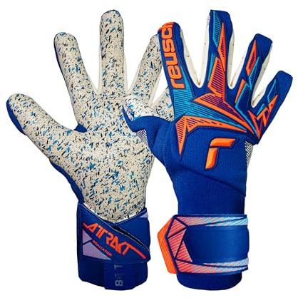 Reusch Profi Torwarthandschuhe Herren Erwachsene | starker Allwetter-Grip | 4mm Profi-Haftschaum, für Training & Spiel, für Kunstrasen & Naturrasen, Größe 7,5-12, Attrakt Freegel Fusion Goaliator