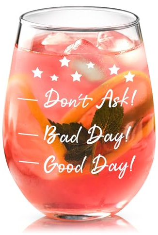 Joymaking Stemless Wine Glasses - 15oz, Personalised Gifts for Women & Men - Friendship, Best Friends, Birthday & Christmas