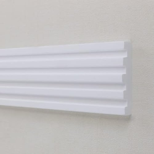 PROVISTON | Baguette décorative | Polystyrène | 20 x 91 x 2000 mm | Blanc | Baguette murale | Recouvrable | Montage facile | Qualité supérieure | Stable et léger | 2 m