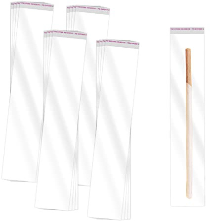 200pcs Cellophane Bags: Transparent OPP Plastic, Self-Adhesive Gift Packaging (25 * 5cm) for Candy, Biscuit Sticks, Pastries, Jewelry & More