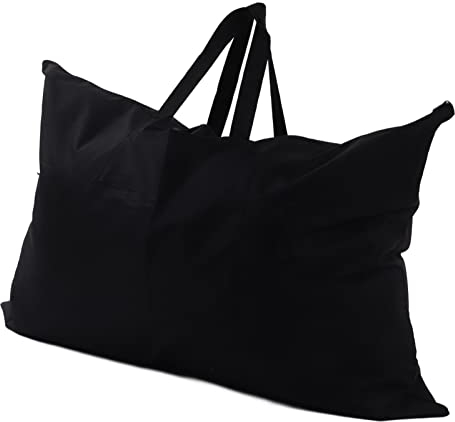 Leichte Kunst-Portfolio-Tasche, schwarz, große Kapazität, dicke Leinwand, Künstlertragetasche für Tafel, Karte, Magazin, Kunsttasche, 91,4 x 66 cm, wasserdichte Hülle, Posteraufbewahrung, Skizzieren,