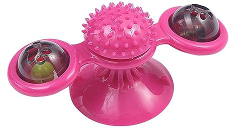 Goowafur Cat Toys Interactive For Indoor Cats | Rotating Windmill Toy For Cats With LED Light,Bite-resistant Cats Toothbrush Massager Toy For Small Medium Large Cats Kitten For Indoor Outdoor