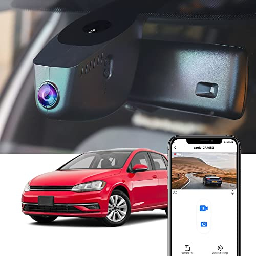 Fitcamx Dashcam Passend für VW Golf GTI R S Sport Hatchback SE TSI 1.4T 2015-2025 MK7/7.5/8(HD2-6113), 4K Autokamera UHD 2160P Video WiFi, Parkmodus, Nachtsicht, G Sensor, Loop-Aufnahm, mit 64GB Karte