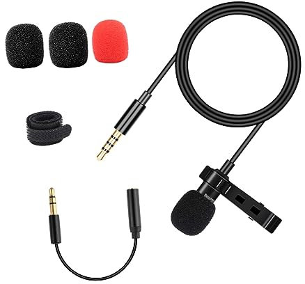 UPKOCH Aufnahmemikrofon Lavaliermikrofon Revers-mikrofon Stecker Für Telefon Computer Kamera Omnidirektionales Mikrofon Mit Klettband Für Interviews Vorträge Videoaufnahmen