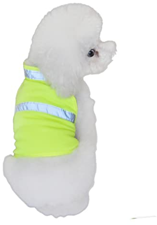 INOOMP Warnweste Für Hunde Neongelb Sicherheitsweste Mit Reflektierenden Elementen Atmungsaktive Hundekleidung Für Spaziergänge Laufen Wandern