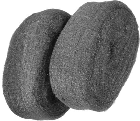 Gatuida 2pcs Wire Wool for Metal Rust Removal Coarse Steel Wool Pad Fine Wire Mesh for Wood Cleaning Polishing Buffing Tool
