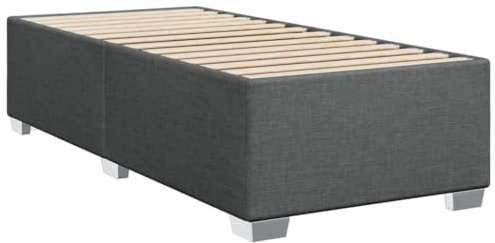 vidaXL Bettgestell ohne Matratze Dunkelgrau 100x200 cm Stoff