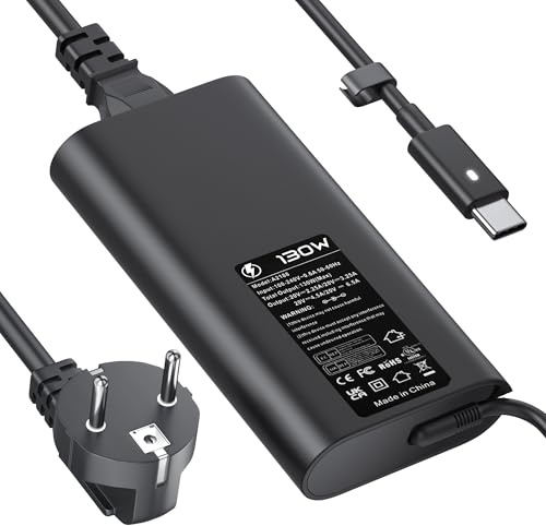 130W USB C Netzteil für Dell Laptop Ladekabel für Dell XPS 15 2in1 9575 9500 XPS 17 9700 Precision 5530 2in1 5550 5750 3550 3551 3560 Latitude 7410 7310 7210 9410 9510 5420 5520 5510 Type c Ladegerät