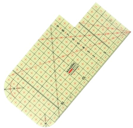 EFUTURETIME Bügellineal Hitzebeständig 10 × 20cm Heißbügellineal Metrisch | Universal, Hot Ironing Ruler, Spezialisiert auf Bügeln, Aufbügeln und Saum
