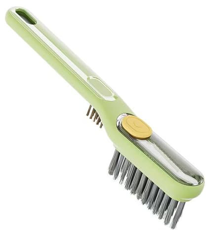 2-in-1 crevice brush with liquid filling hard bristles bathroom tile crevice brush multifunctional cleaning brush small spaces cleaning brush for bathroom