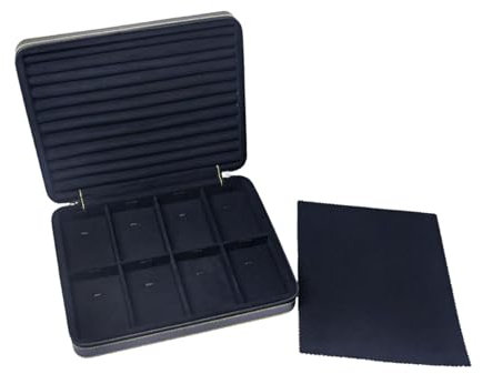 Oshhni Schmuckkoffer Schmucktruhe Leichte Halskettenbox Schmuckorganizer für Schaufenster Manschettenknöpfe Heimgebrauch Broschensammler