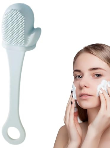 Scruber Mitesserbürste Fingerling tiefenreinigende sanfte Peelingbürste | Manuell Mitesserentferner Porenreiniger Polieren Manuelles Gesichtsmassagegerät Sanftes Hautpflege-Tool