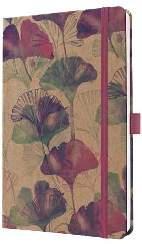 SIGEL J6809 Wochenkalender 2026 A5 pink, violett, Hardcover aus Kraftpapier, Gummiband, Stiftschlaufe, 174 Seiten, vegan, Buchkalender, Terminplaner Taschenkalender Jolie