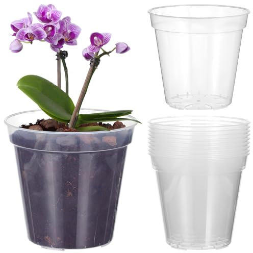 Kisangel Paquete De 10 Macetas De Plástico para Orquídeas con Agujeros para Interiores para Una Decoración con De Raíces Saludables