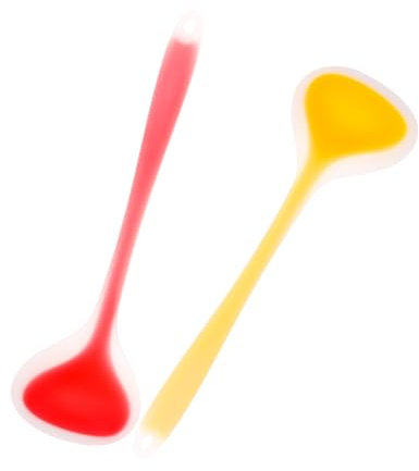 Zerodeko 2piezas Cuchara De Silicona Para Servir Cucharón De Silicona Para Sopa Cubiertos De Cocina Para Sopas y Guisos Resistentes Al Calor y Fáciles De Limpiar