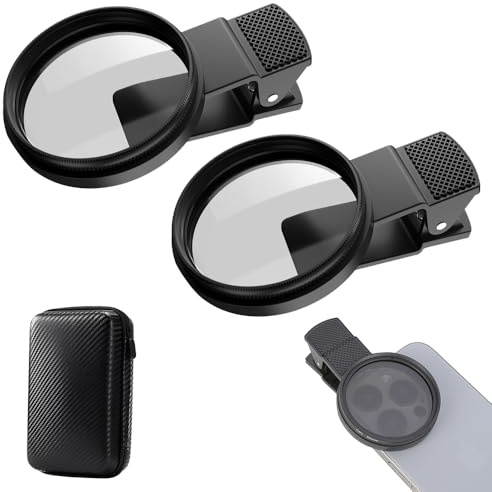 Kamera Objektive, Universell Handykamera CPL Filter Objektivset, Polarisationsfilter für Handykamera Mit Gewinde-Clip, 52mm Polfilter für 15 14 13 12 Serie (2pcs)