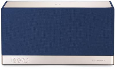 Triangle - Enceinte connectée AIO 3 - Enceinte Tout en Un Compatible Bluetooth, Wi-FI & Multiroom sans-Fil - Audio HD - Entrée Optique - 2X 45W - 360 x 195 x 150 mm - Bleu