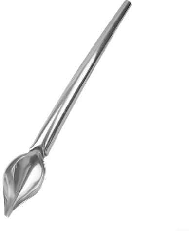 Cucchiaio da cioccolato in acciaio inox per decorazione di dessert con salsa e Coulis su piatti (S)