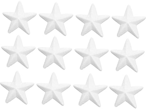 Cabilock 12pezzi Stella Non Finita Stella di Natale Artigianale Materiale per Decorazioni Natalizie Accessori Fatti Mano per Progetti Fai da Te Stelle per Albero di Natale Stelle