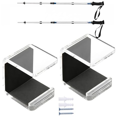 Générique Porte-Crosse De Hockey,2 Pièces Support De Stockage Horizontal | Support d'Affichage pour Crosse de Hockey avec Protection Anti-Rayure,pour la Salle, Le Garage et l'Équipement