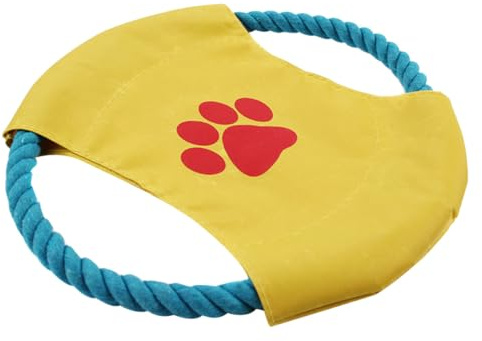 Tofficu Disque Volant pour Chien Résistant aux Morsures, d'Entraînement Léger et Souple en Matériau Solide, pour Lancer et Dressage, Adapté aux Jeux en Intérieur et Couleur Aléatoire