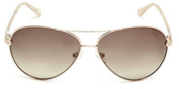 Guess Unisex-Erwachsene GU7470 28F 60 Sonnenbrille, Gold (ORO Rosa Lucido/Marrone Grad)