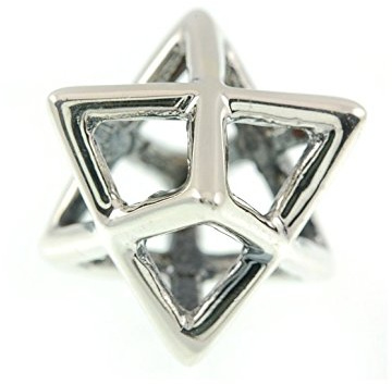 Ciondolo a forma di stella di David con catena in argento Sterling 925