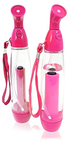 com-four® 2X rociador de Agua, atomizador de Agua para refrescar Mediante presión de Aire, 80 ml, en Color Rosa (02 Pieza - Rosa)